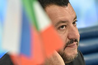 Matteo Salvini durante una visita a Mosca
