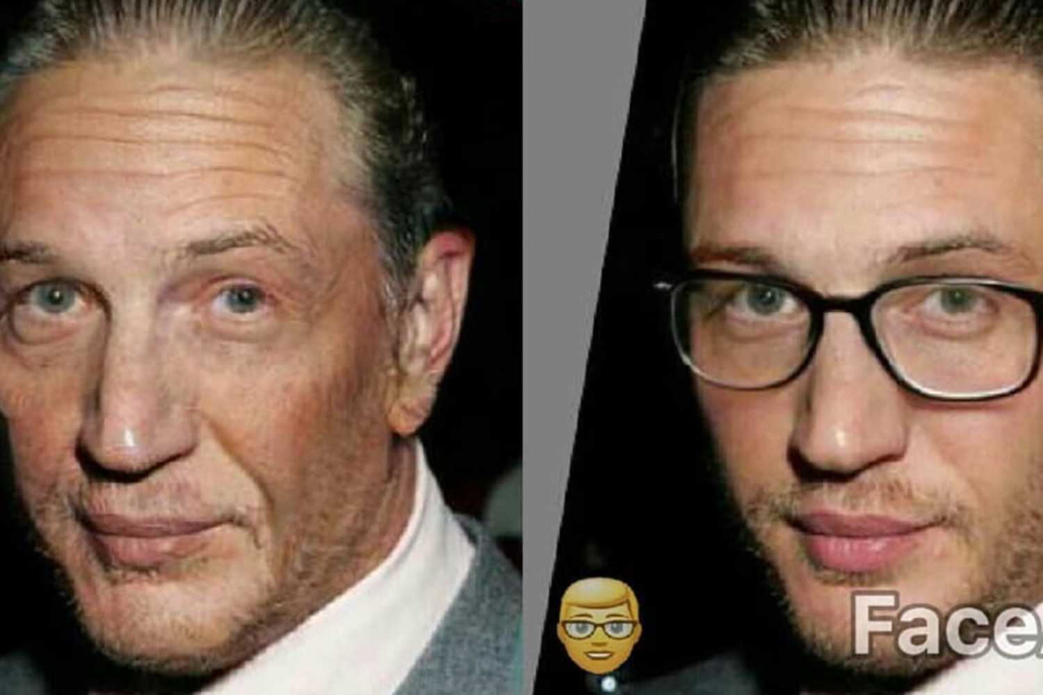 Tom Hardy rielaborato con FaceApp