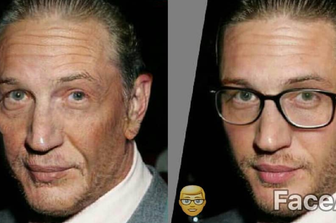 Tom Hardy rielaborato con FaceApp