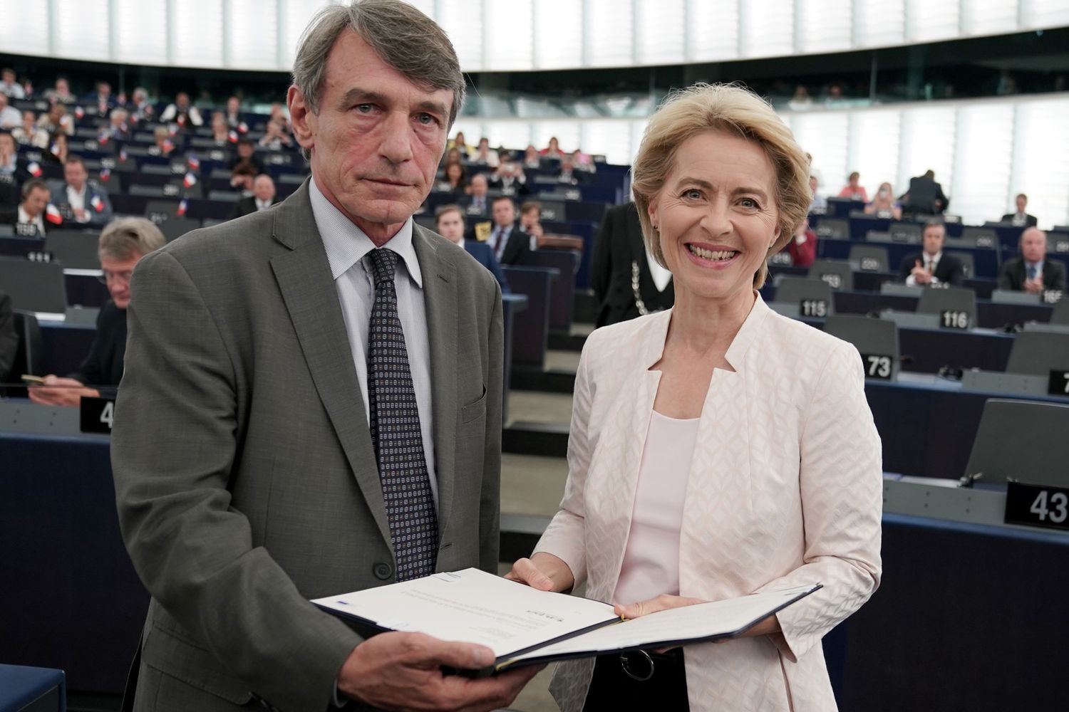 David Sassoli e Ursula von der Leyen