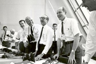 La gioia per il successo del lancio dell'Apollo 11