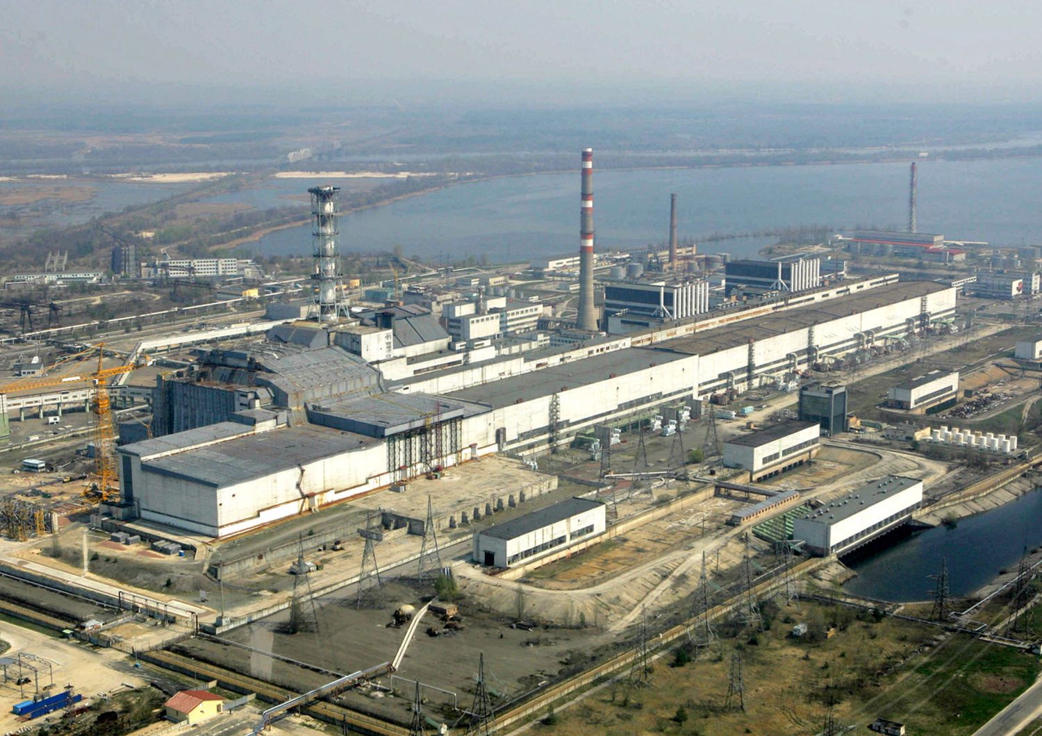 La centrale nucleare di Chernobyl vista dall'alto&nbsp;