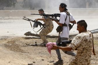 Milizie del governo di al Serraj a sud della capitale della Libia Tripoli&nbsp;