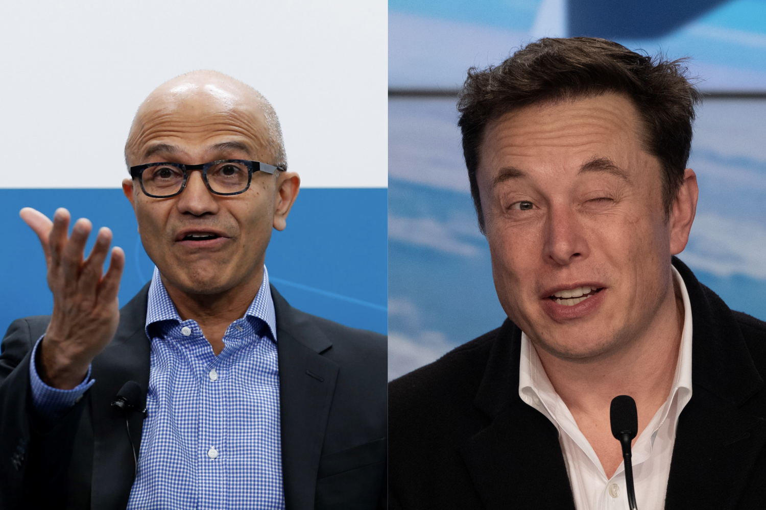 Satya Nadella e Elon Musk