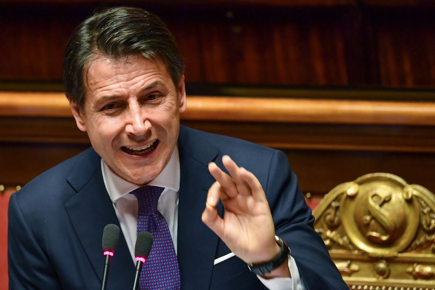 Giuseppe Conte in Senato