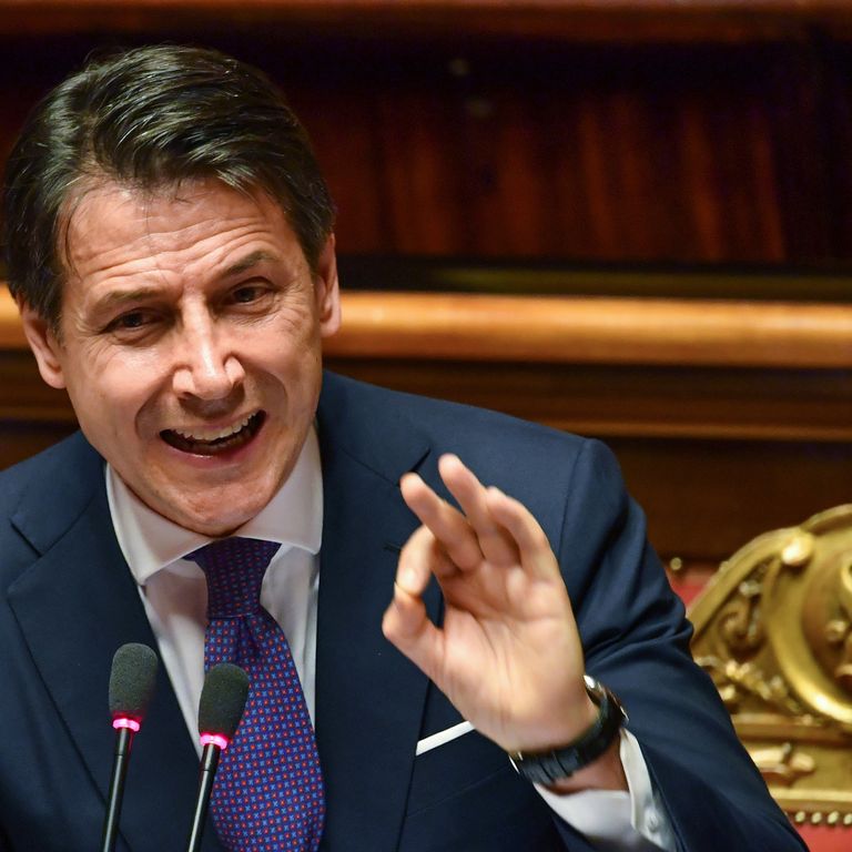 Giuseppe Conte in Senato