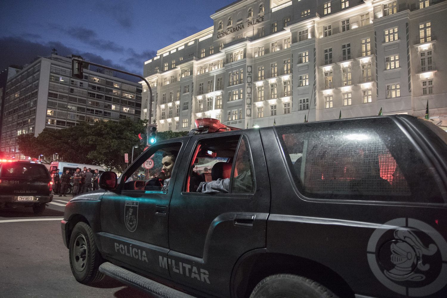 Un'auto della polizia brasiliana