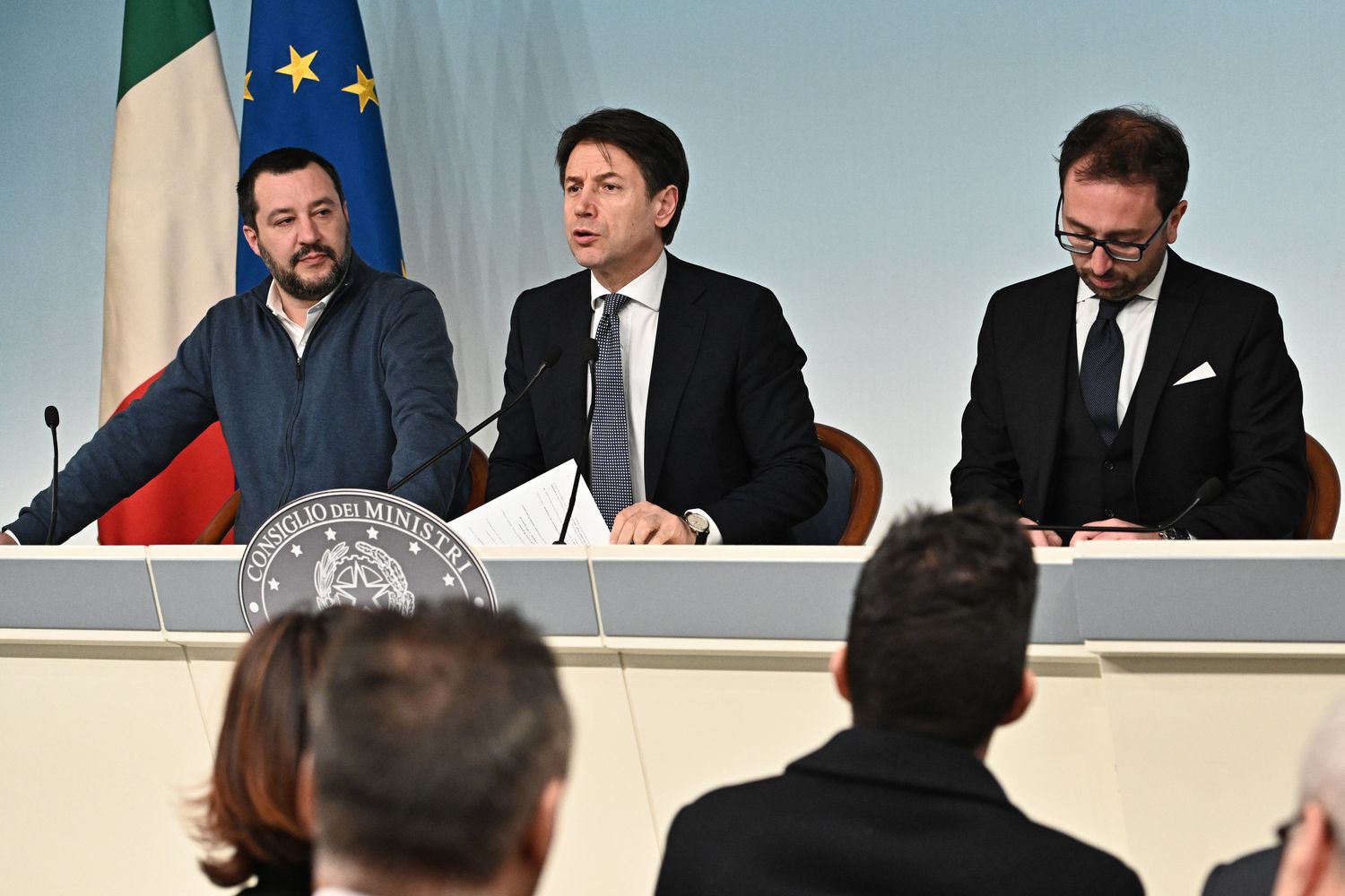 Matteo Salvini, Giuseppe Conte, Alfonso Bonafede