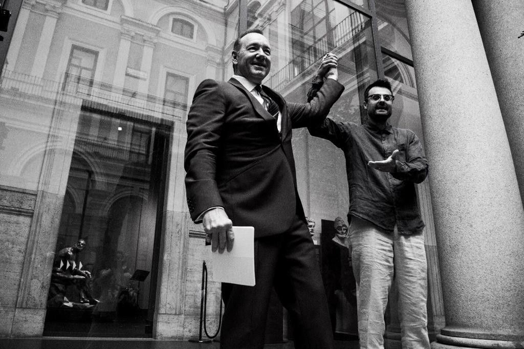 Kevin Spacey a Roma con Gabriele Tinti