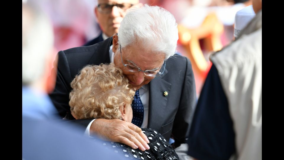 il presidente Sergio Mattarella a Genova