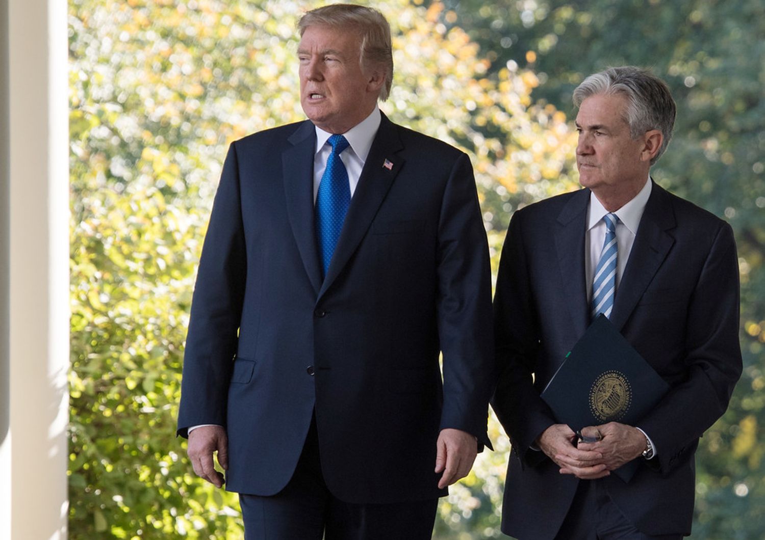 Donald Trump e Jerome Powell