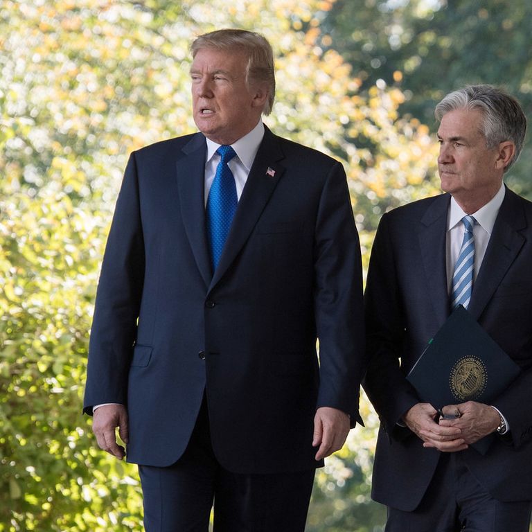 Donald Trump e Jerome Powell