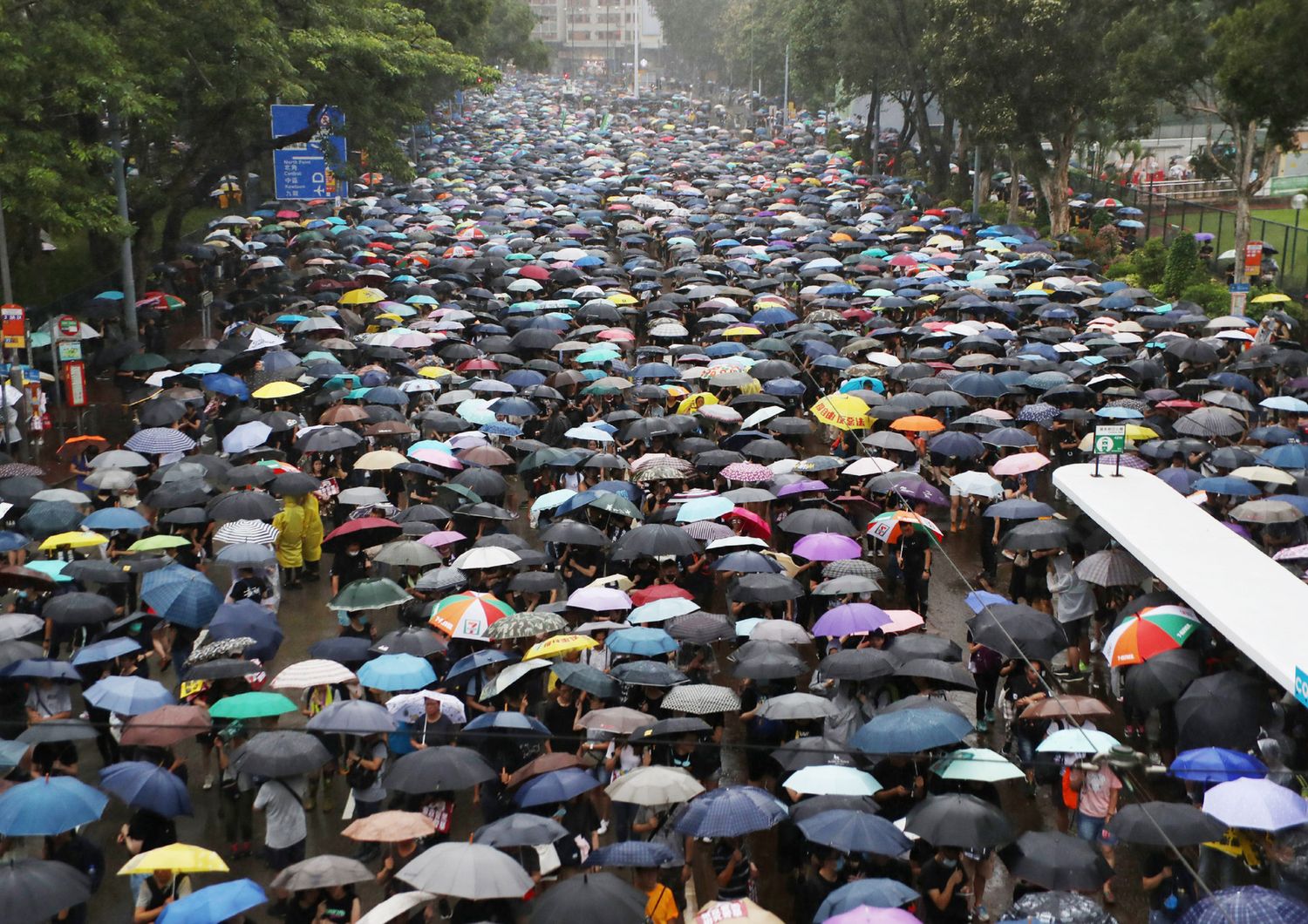 Hong Kong, protesta di Victoria Park