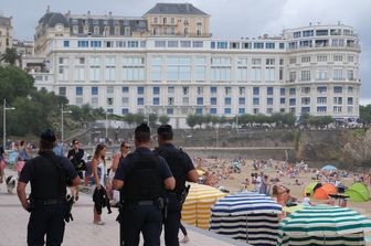 Agenti di Polizia a Biarritz, Francia