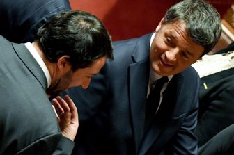 Salvini e Renzi al Senato (foto del 2018)
