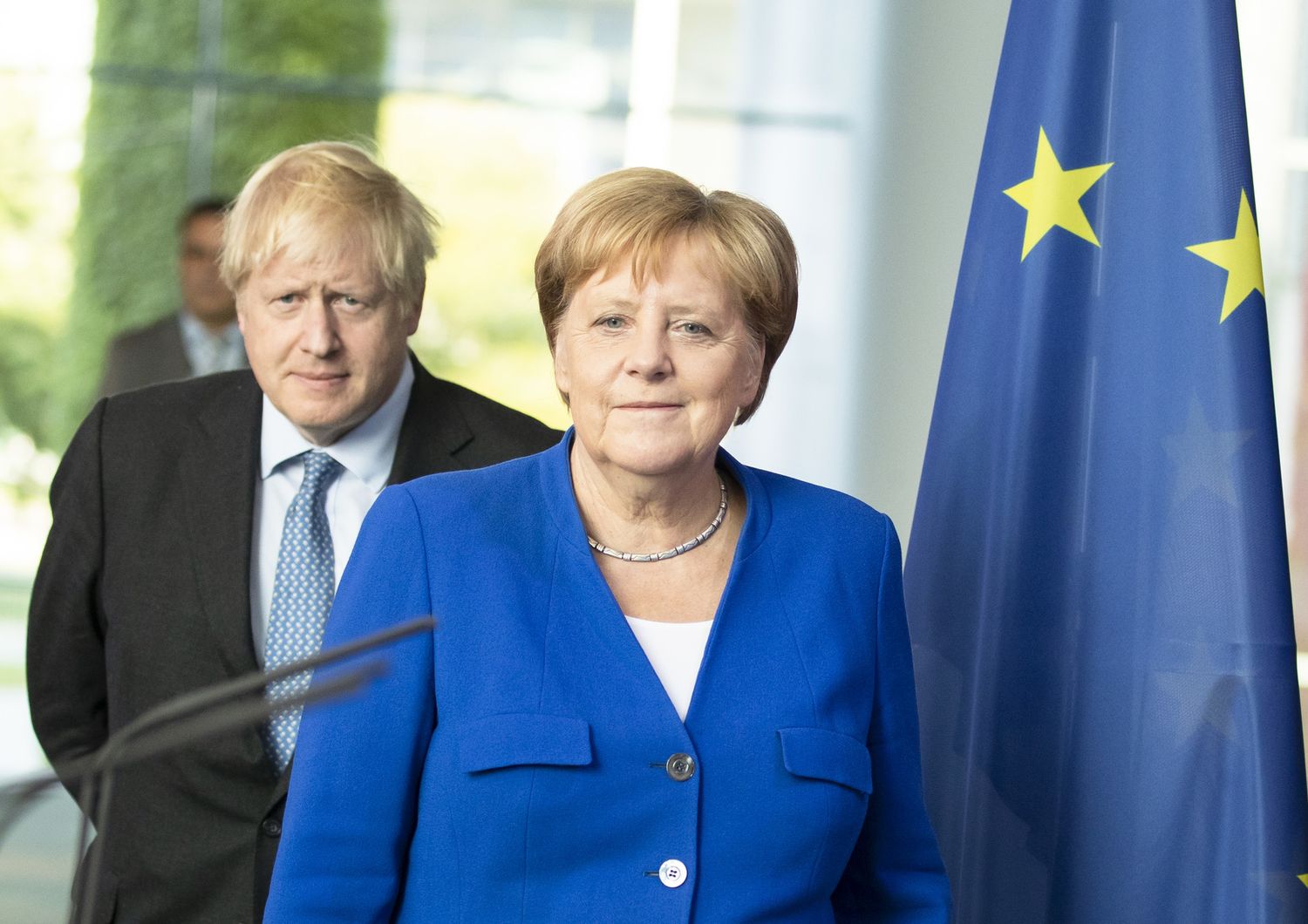 Boris Johnson e Angela Merkel