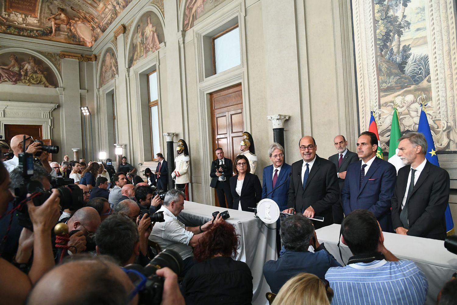 Consultazioni al Quirinale, la delegazione del Partito Democratico&nbsp;