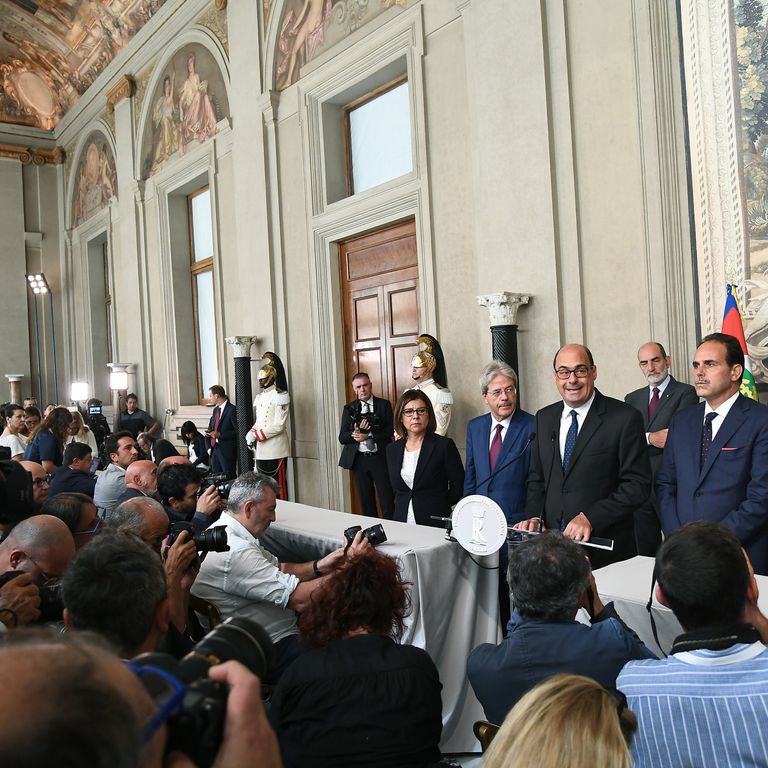 Consultazioni al Quirinale, la delegazione del Partito Democratico&nbsp;