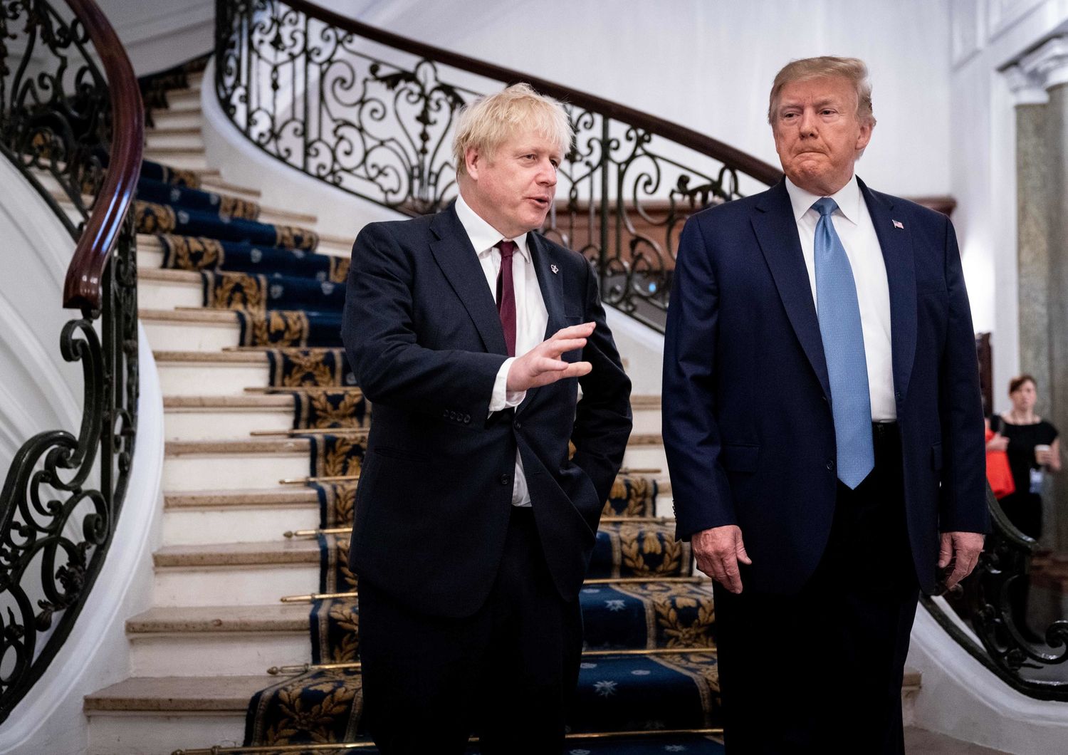 Boris Johnson e Donald Trump al G7 di Biarritz