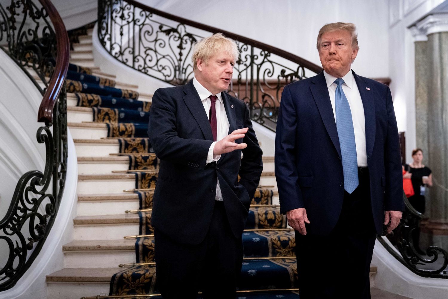 Boris Johnson e Donald Trump al G7 di Biarritz
