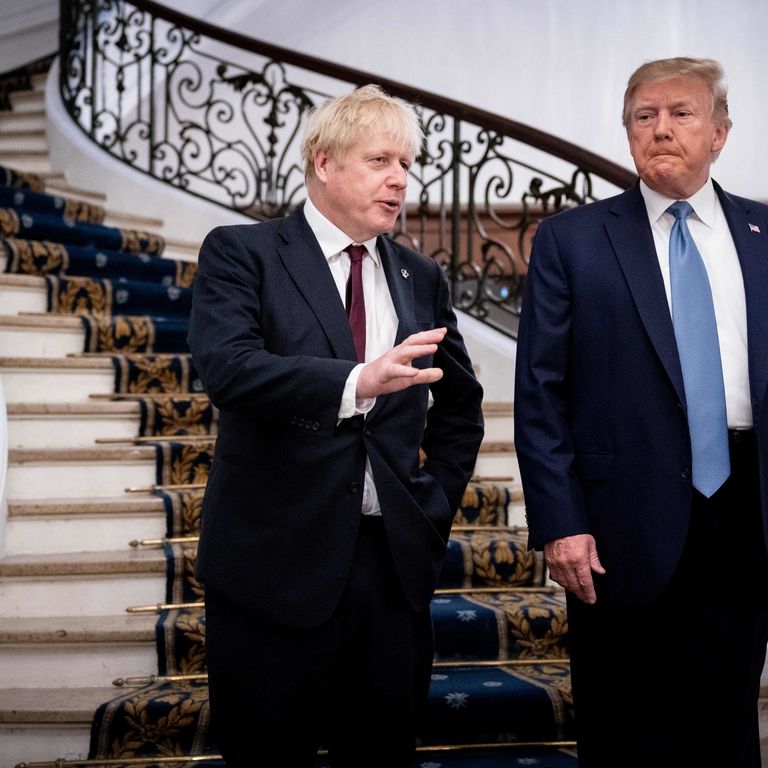 Boris Johnson e Donald Trump al G7 di Biarritz
