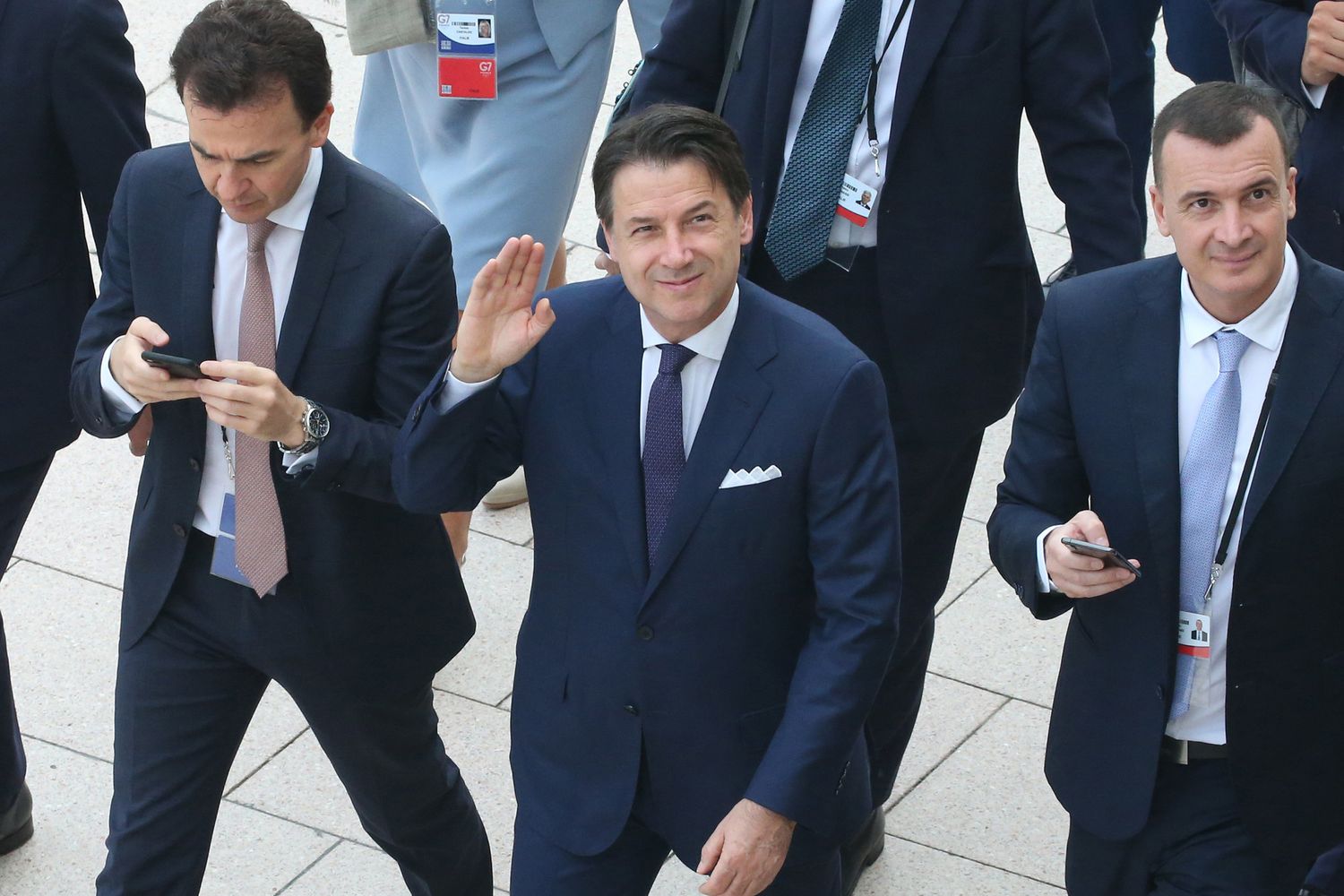 Giuseppe Conte a Biarritz