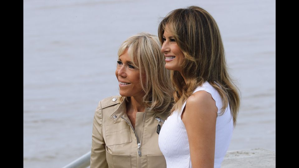 Brigitte Macron e Melania Trump a Biarritz