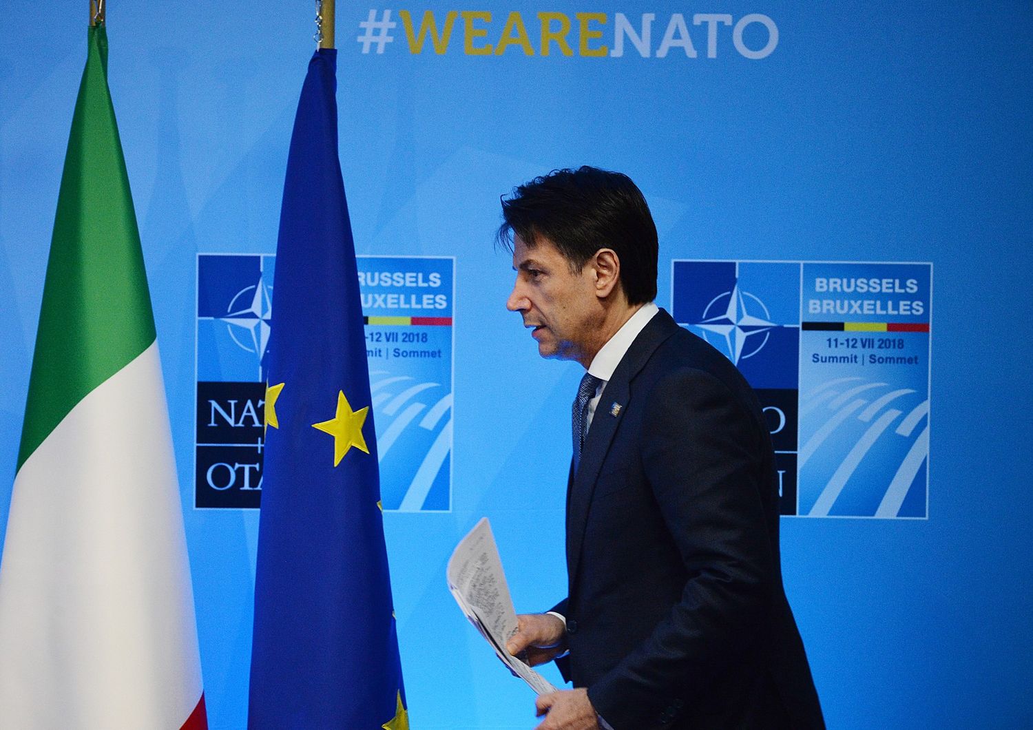Giuseppe Conte a un vertice Nato