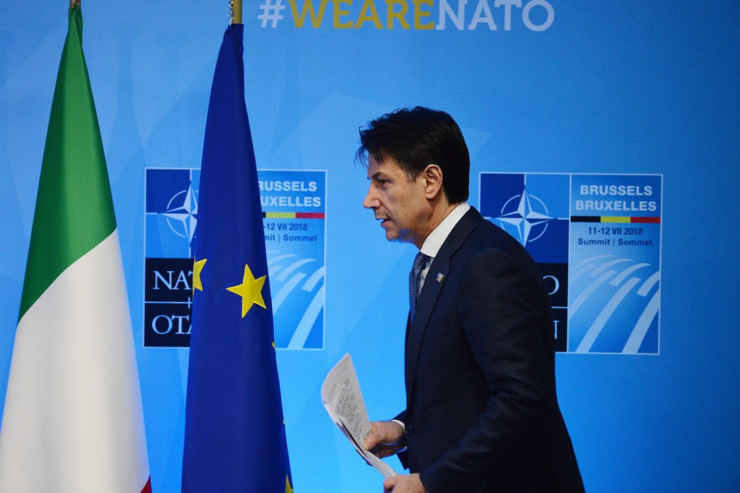 Giuseppe Conte a un vertice Nato