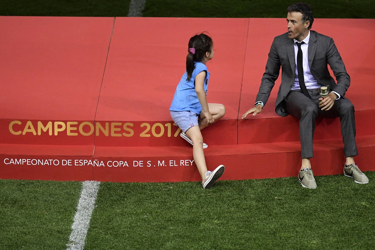 Luis Enrique con la figlia Xana