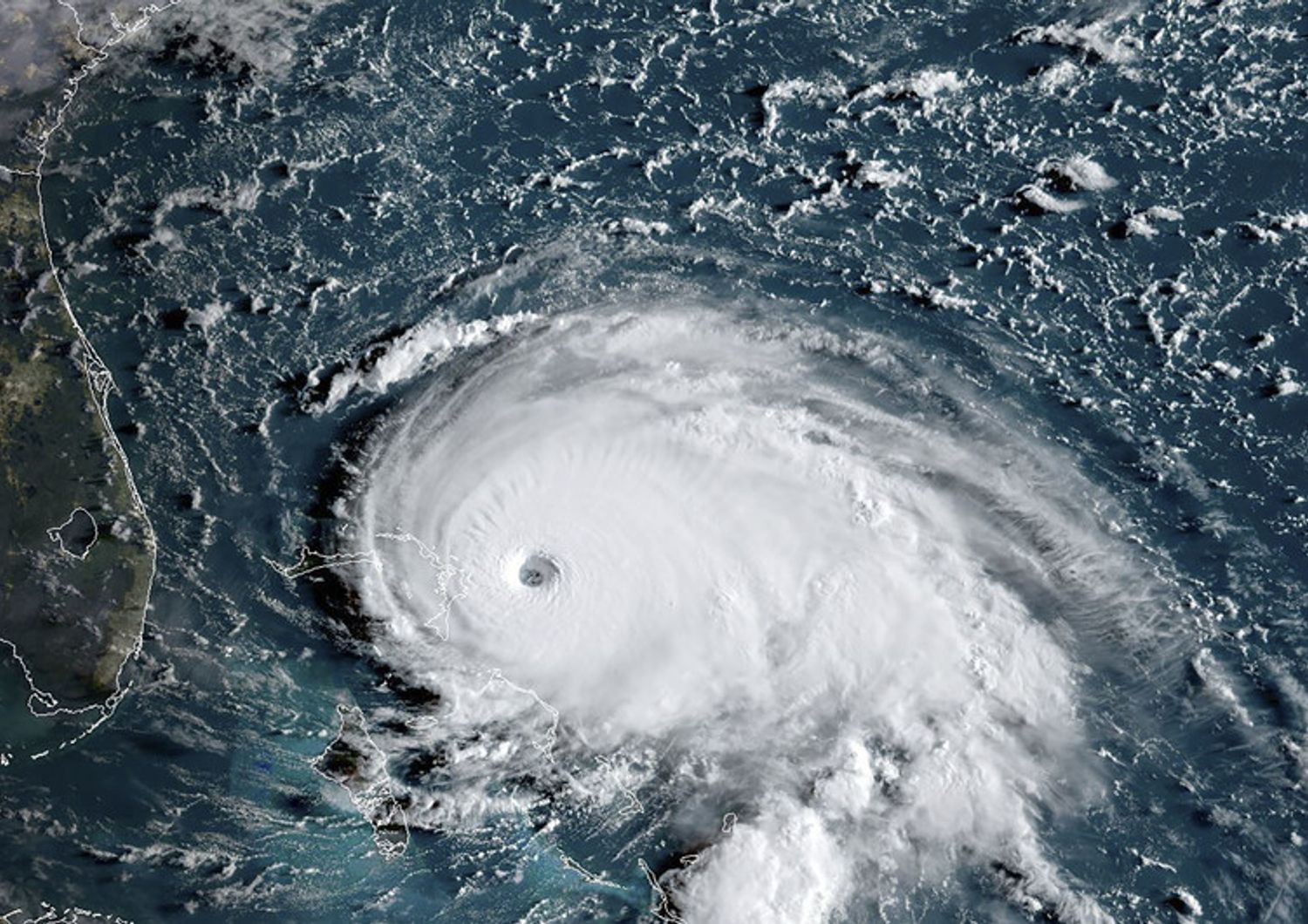 Immagine dal satellite di un uragano&nbsp;