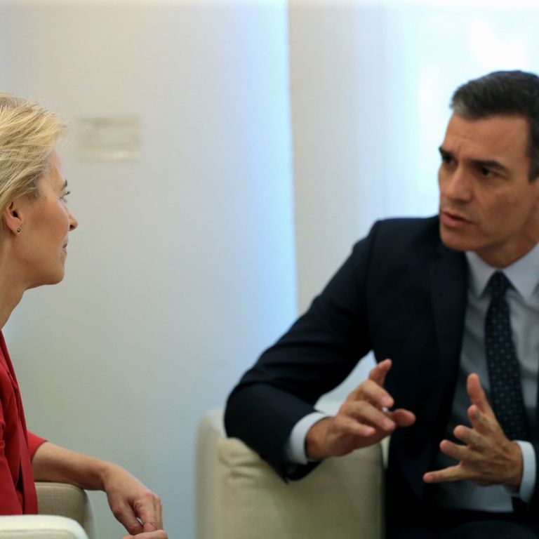 Von Der Leyen e Sanchez