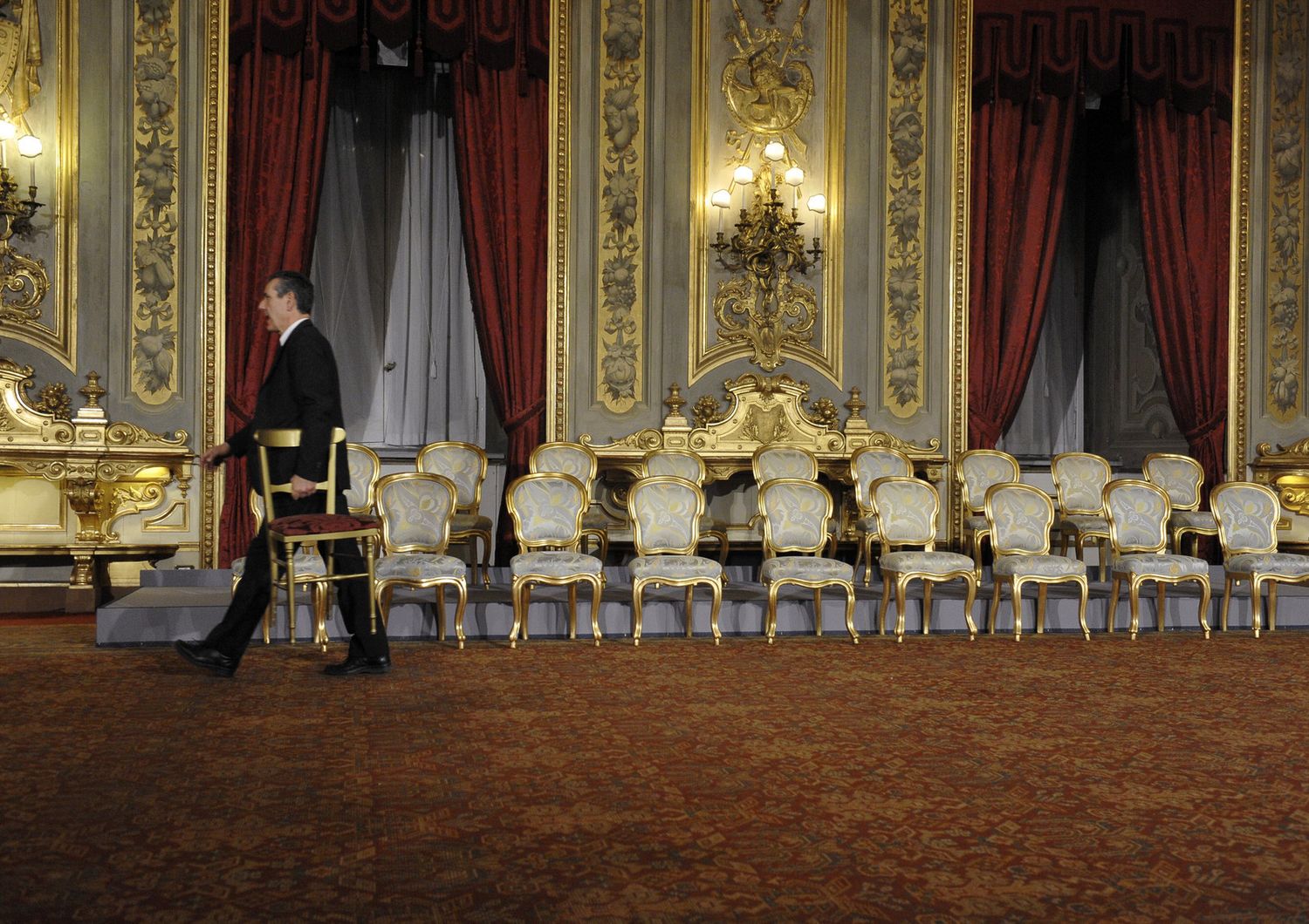 La sala del giuramento al Quirinale