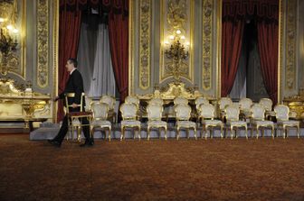 La sala del giuramento al Quirinale