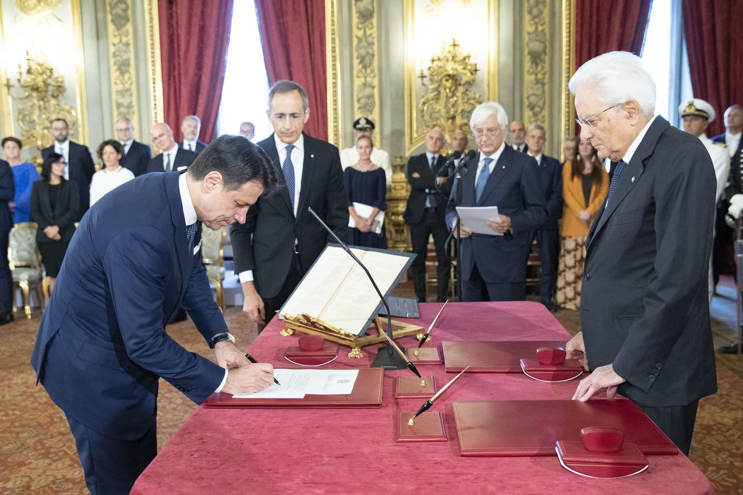 &nbsp;La firma del Premier, Giuseppe Conte