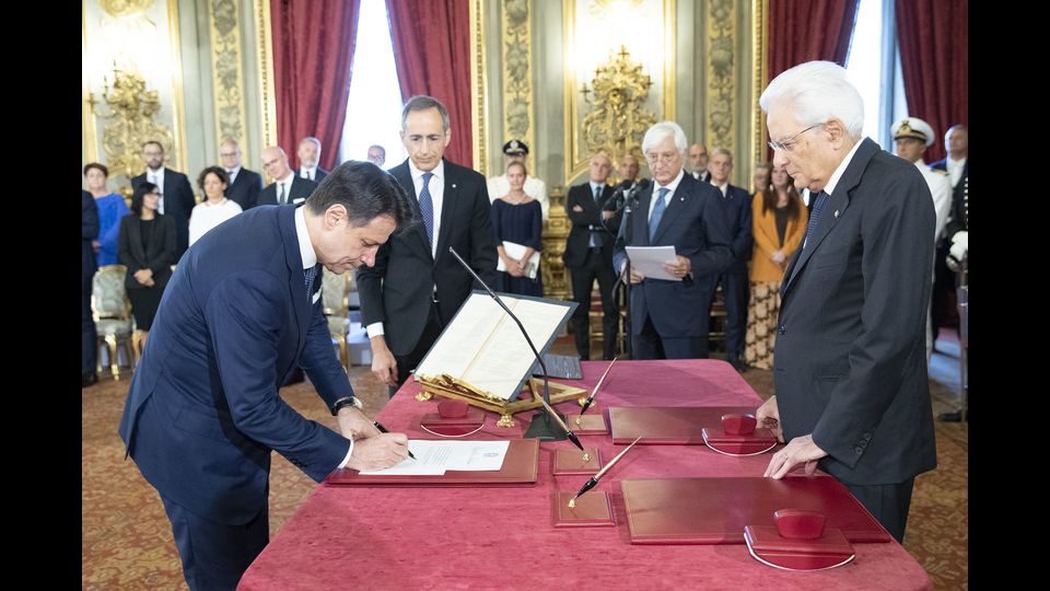 &nbsp;La firma del Premier, Giuseppe Conte