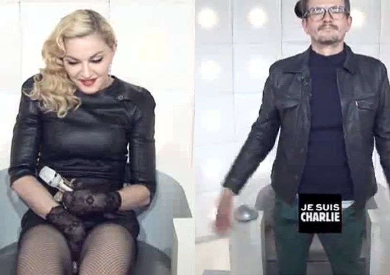 Madonna si masturba in tv davanti al vignettista Luz, e' scandalo - Video