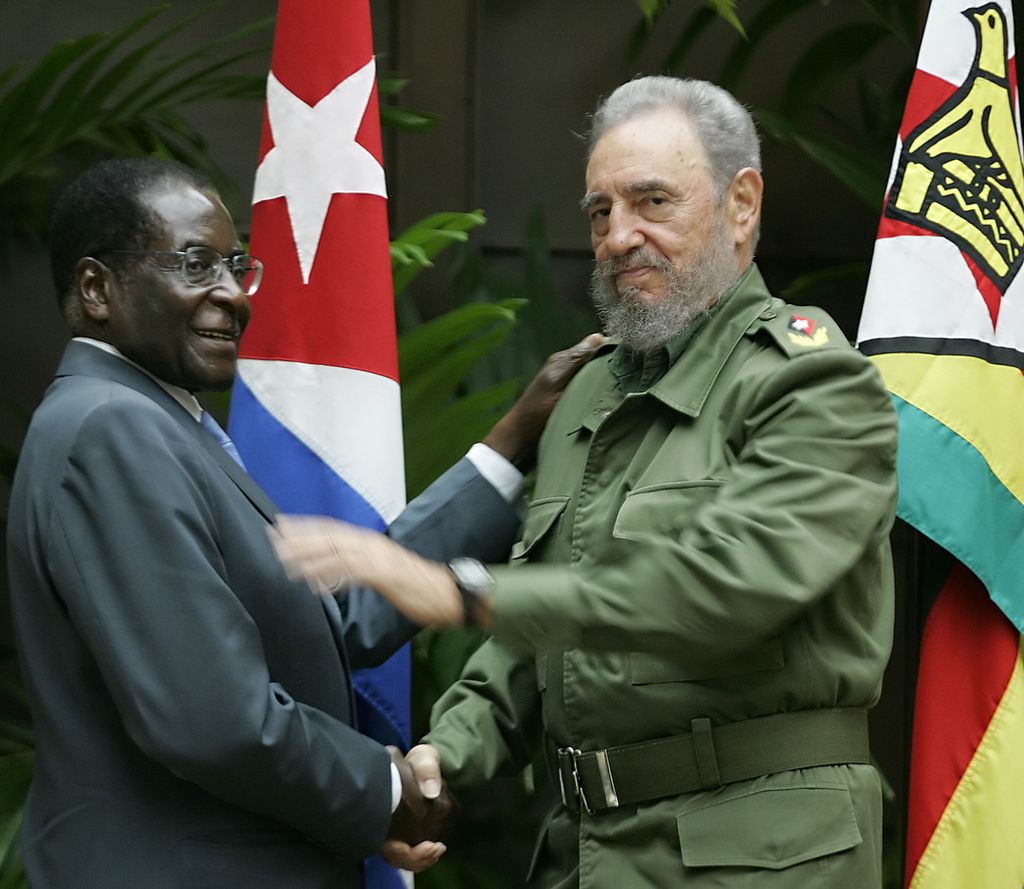 Robert Mugabe e Fidel Castro