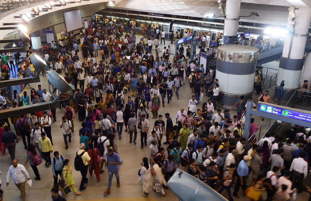 Una stazione a New Delhi, India