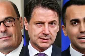 Di Maio, Zingaretti, Conte