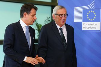 Giuseppe Conte con Jean Claude Juncker