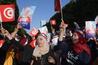 Manifestazioni elettorali in Tunisia