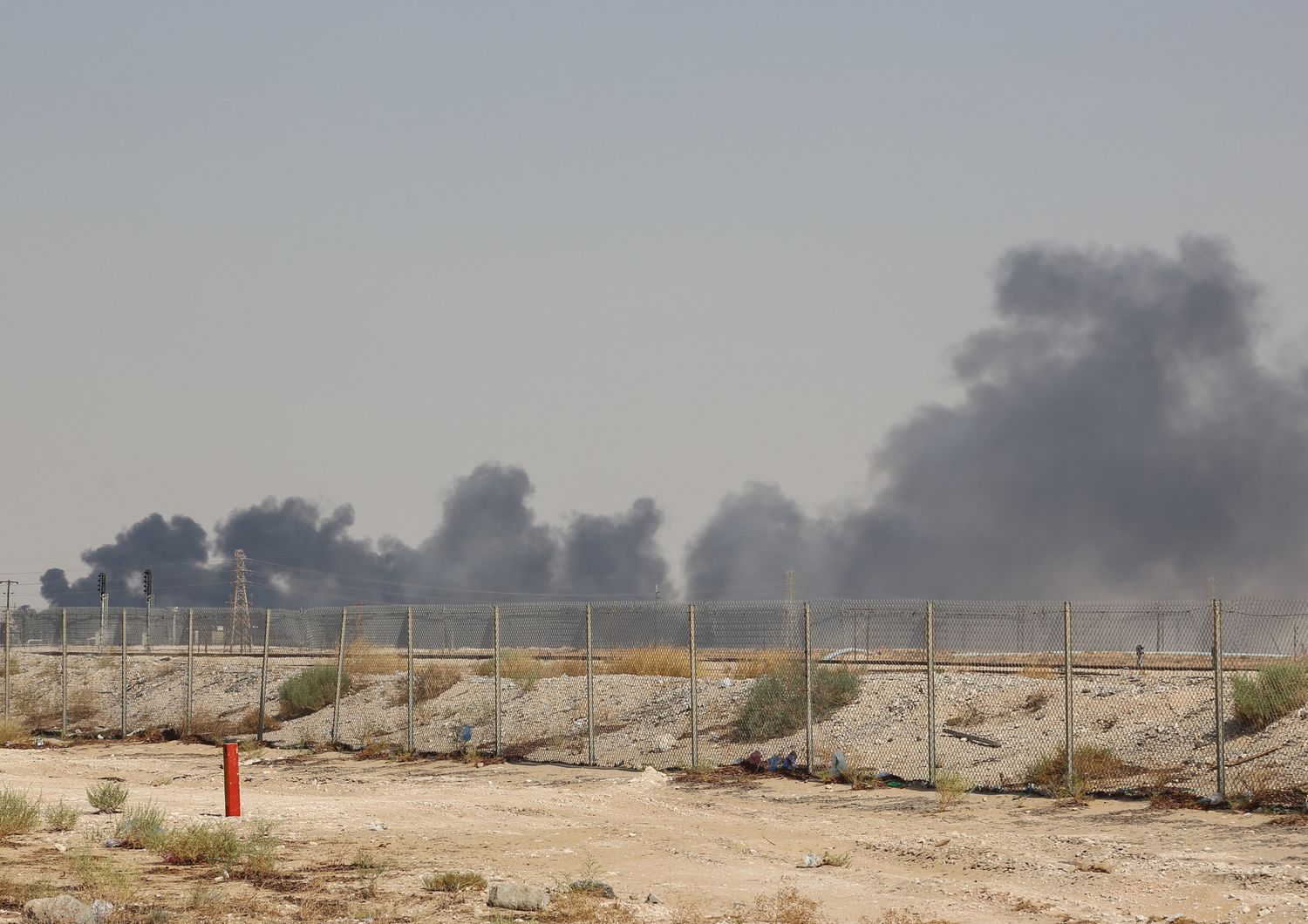 L'incendio nell'impianto della Aramco di Abqaiq
