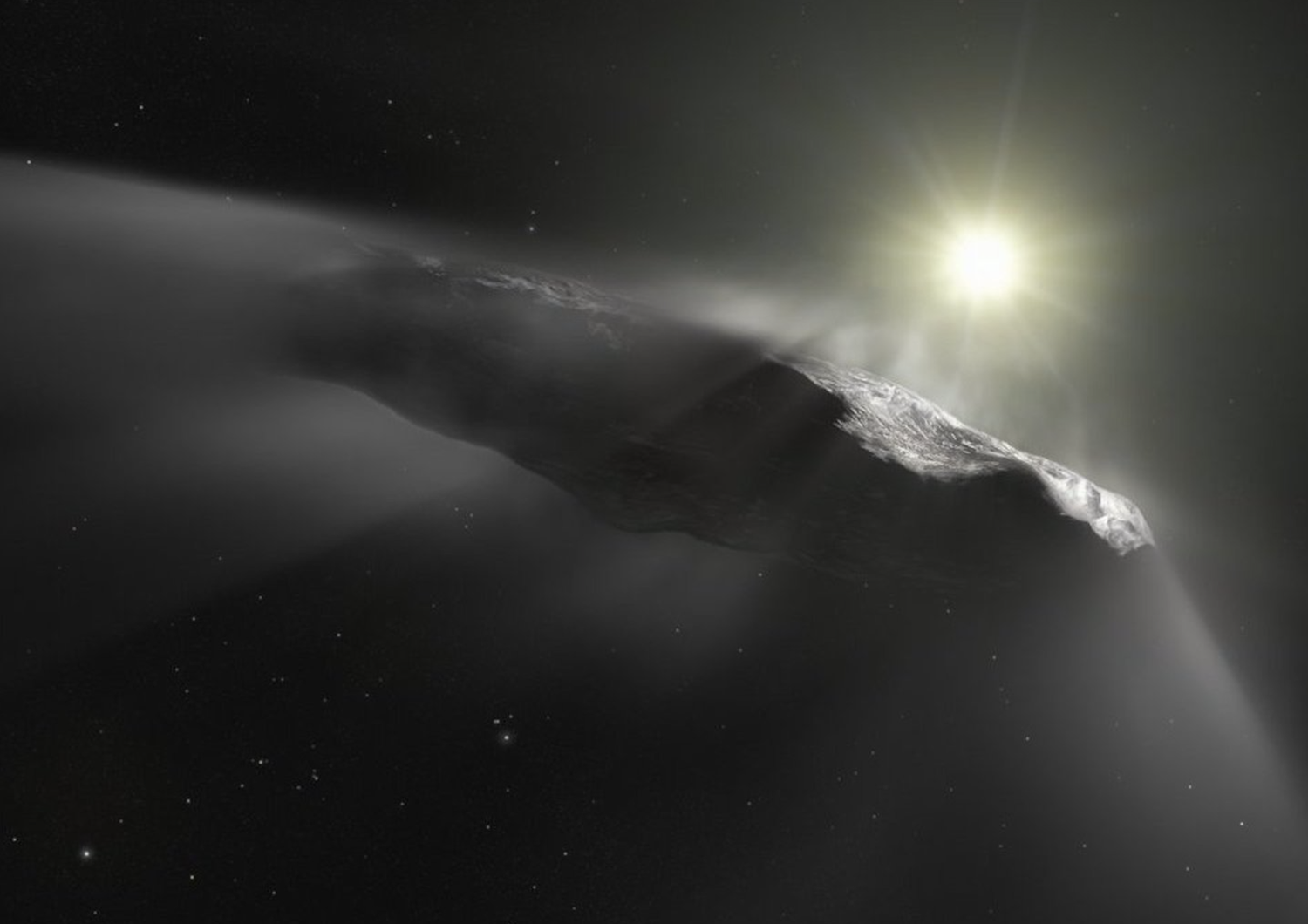 Artist impression of Oumuamua&nbsp;