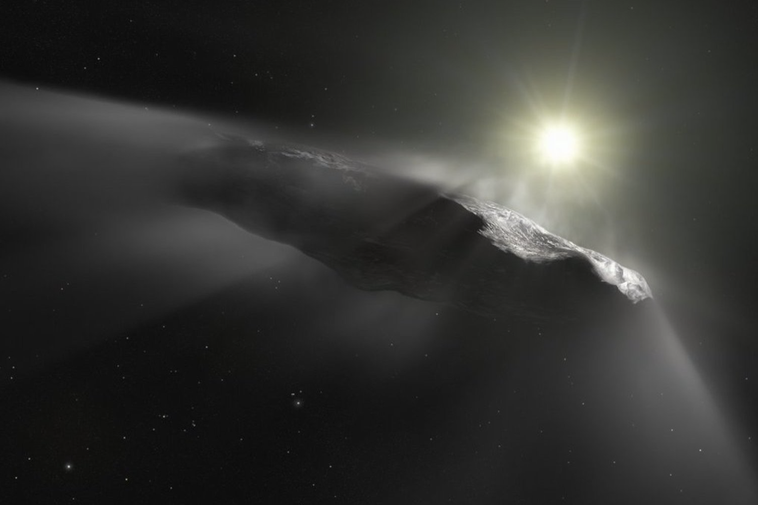 Artist impression of Oumuamua&nbsp;
