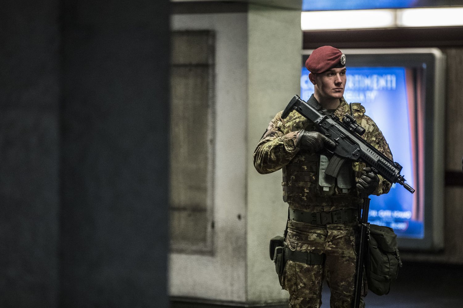 Un militare impegnato nell'operazione 'Strade Sicure'