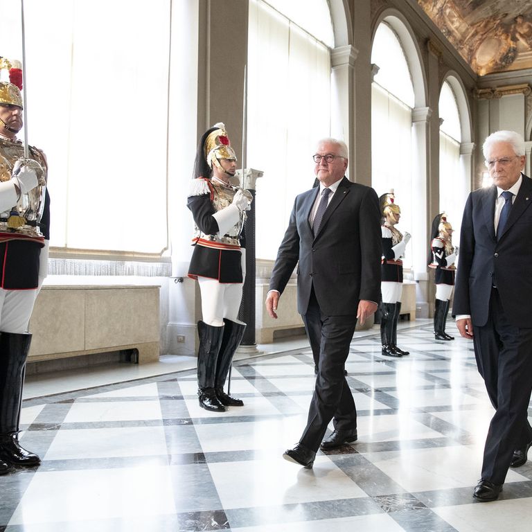 Sergio Matarella e&nbsp;Frank-Walter Steinmeier