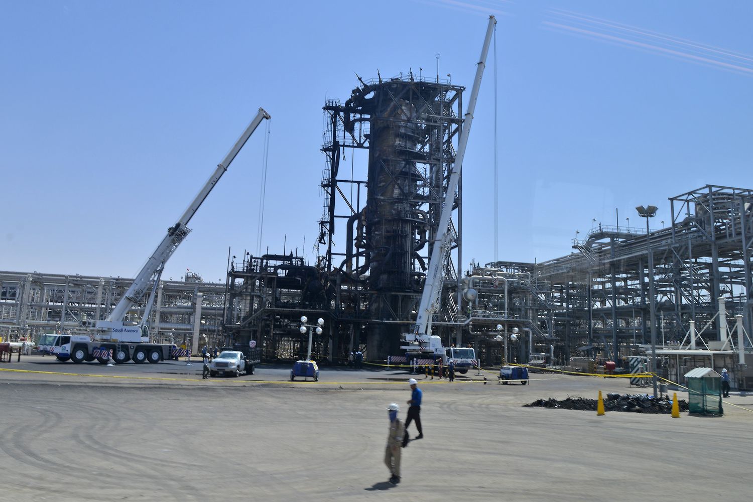 Gli impianti di estrazione di&nbsp;Khurais&nbsp;, in Arabia Saudita