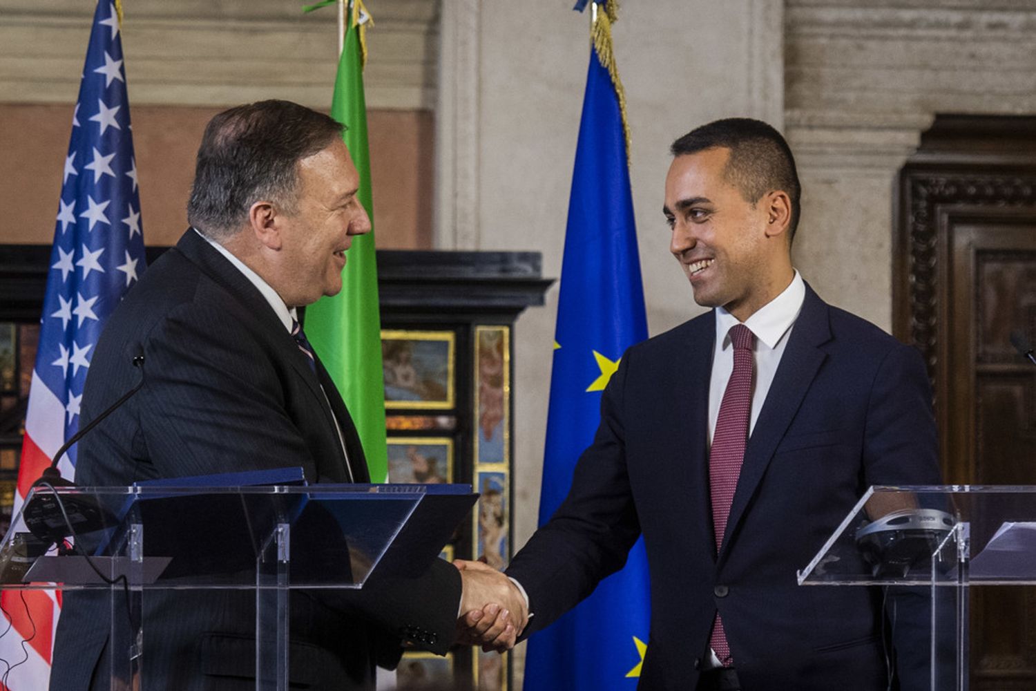 Luigi Di Maio e Mike Pompeo&nbsp;
