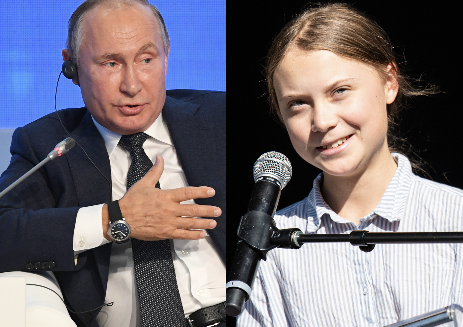 Putin e Greta Thunberg